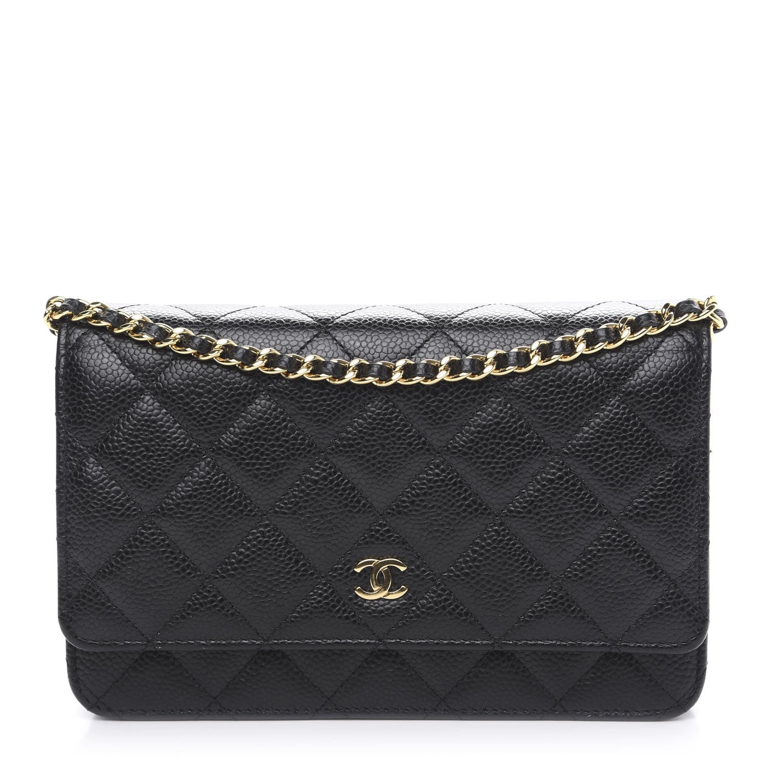 Chanel Caviar Quilted Wallet On Chain WOC Black 1 of 10
