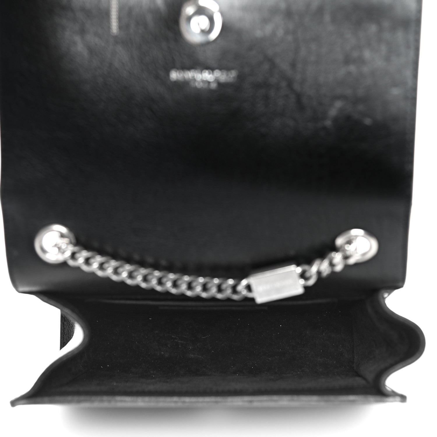 Saint Laurent Calfskin Star Studded Medium Classic Monogram Kate Tassel Satchel Black 4 of 12