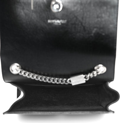Saint Laurent Calfskin Star Studded Medium Classic Monogram Kate Tassel Satchel Black 4 of 12