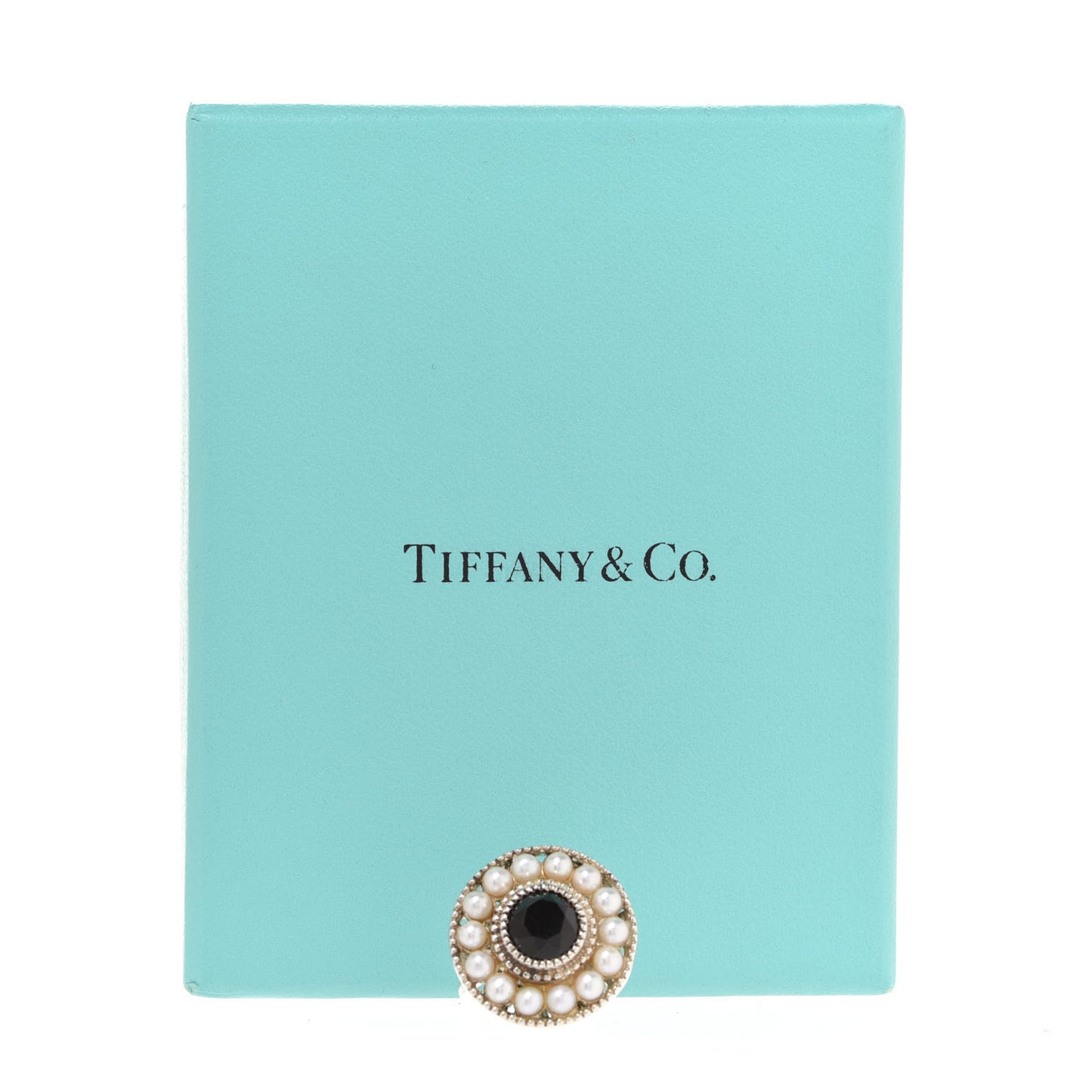 Sterling Silver Black Onyx Freshwater Pearl Ziegfeld Ring 49 5