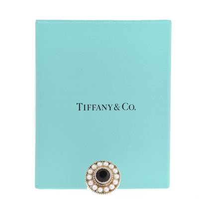 Tiffany Sterling Silver Black Onyx Freshwater Pearl Ziegfeld Ring 49 5 5 of 5