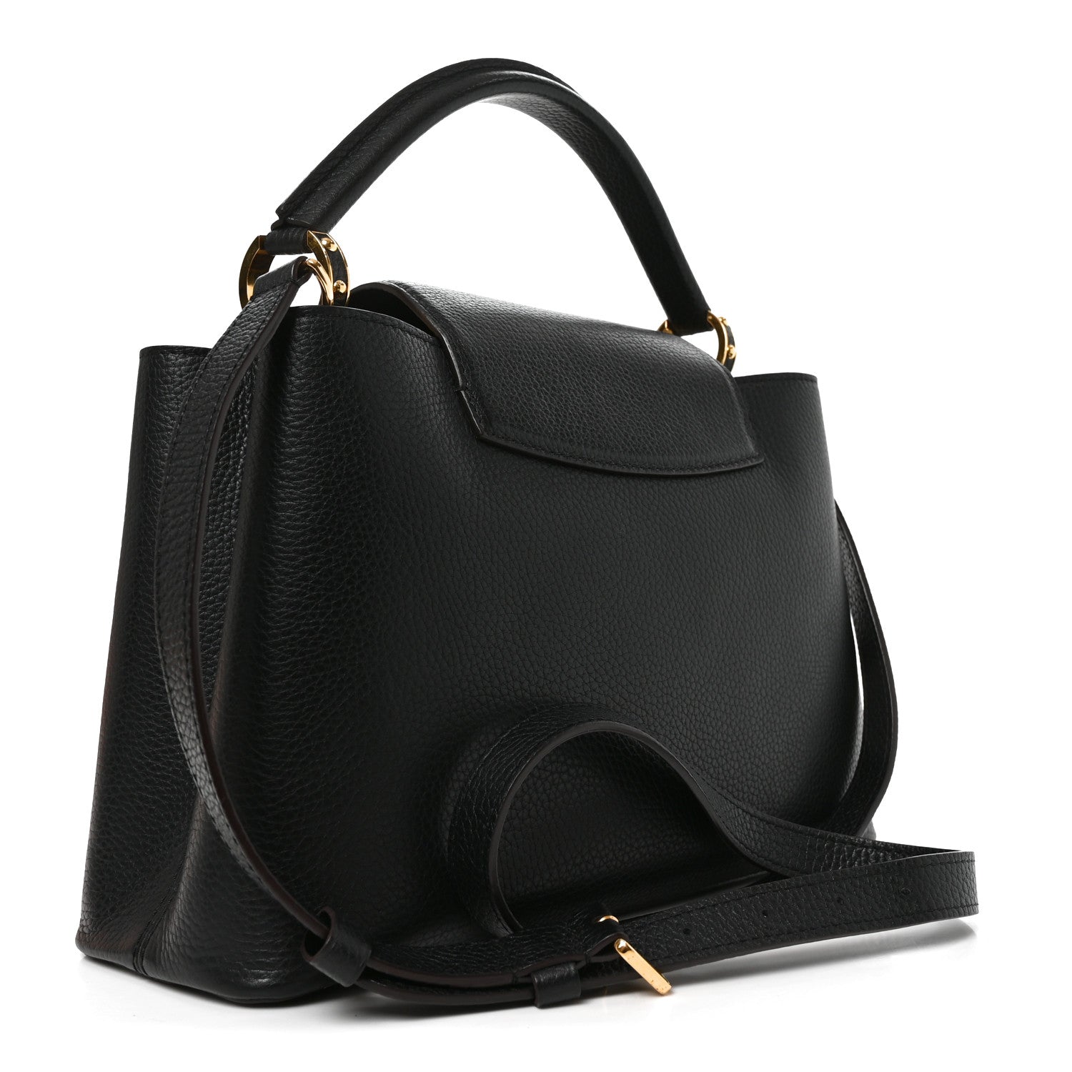 Louis Vuitton Taurillon Capucines PM Black 3 of 9