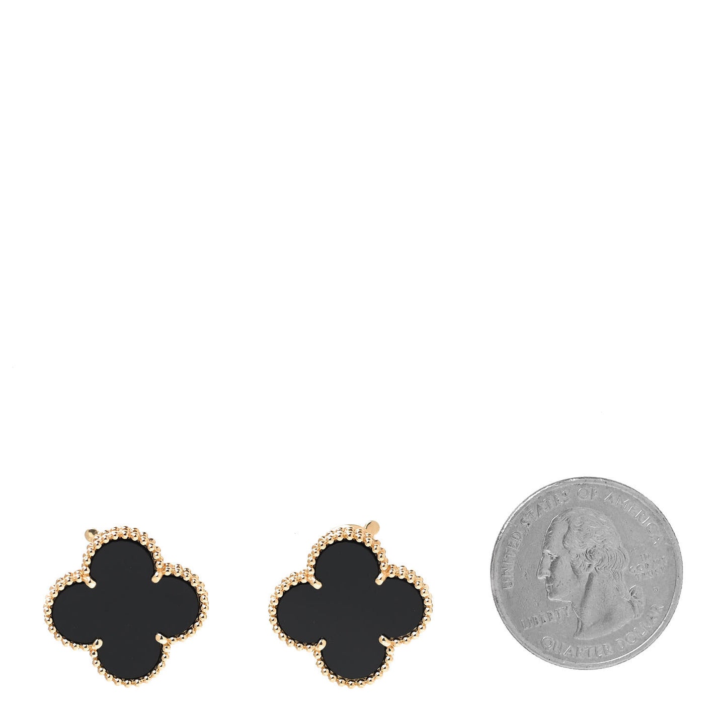 18K Yellow Gold Black Onyx Magic Alhambra Earrings