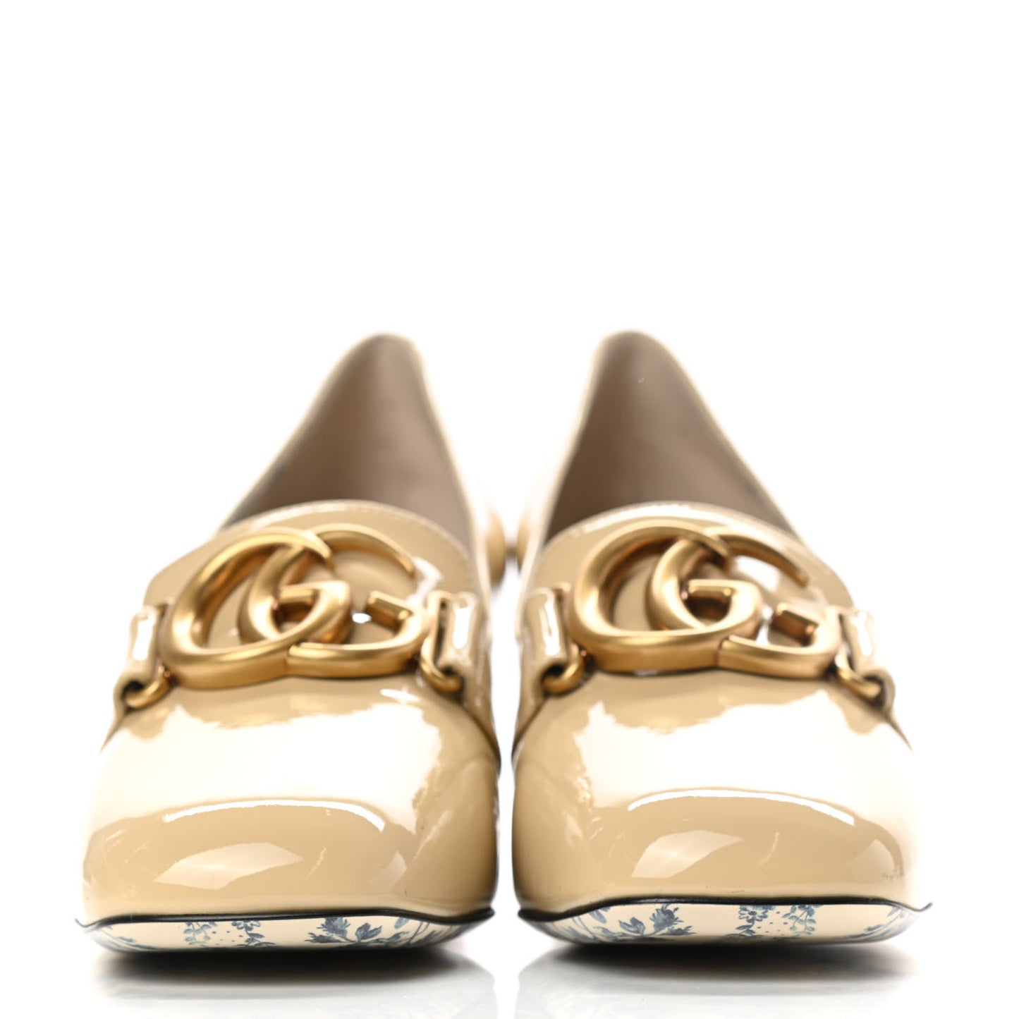 Vernice GG Victoire 55mm Loafer Pumps 39.5 Sand Storm