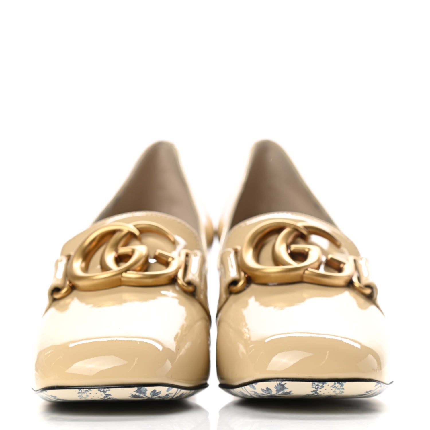 Gucci Vernice GG Victoire 55mm Loafer Pumps 39.5 Sand Storm 2 of 8