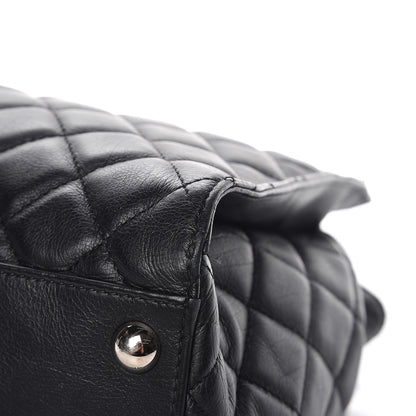 Chanel Calfskin Quilted Small Chic and Soft Shopping Tote Black 11 of 12