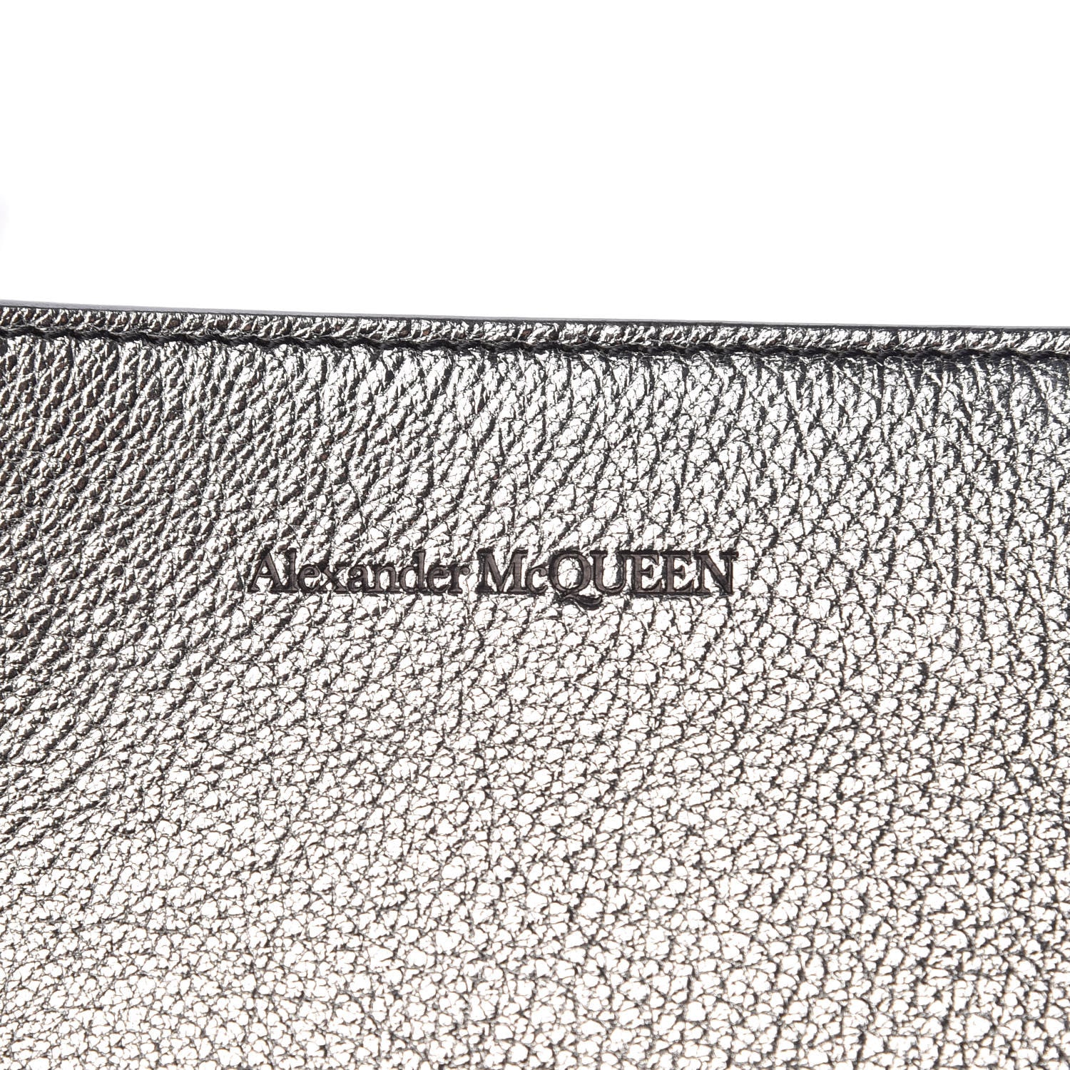 Alexander McQueen Metallic Goatskin Jeweled Knuckle Satchel Silver 8 of 9