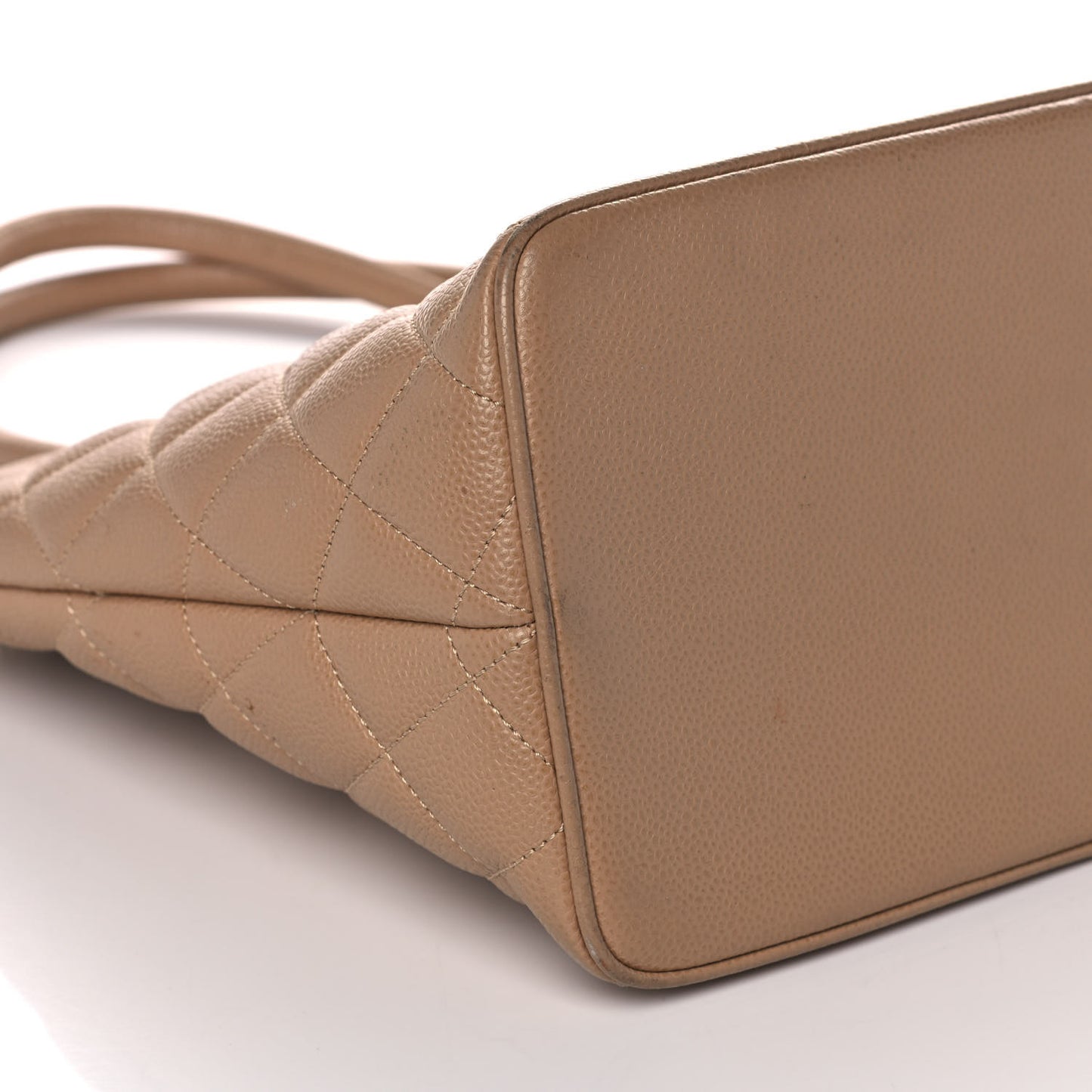 Caviar Quilted Medallion Tote Beige