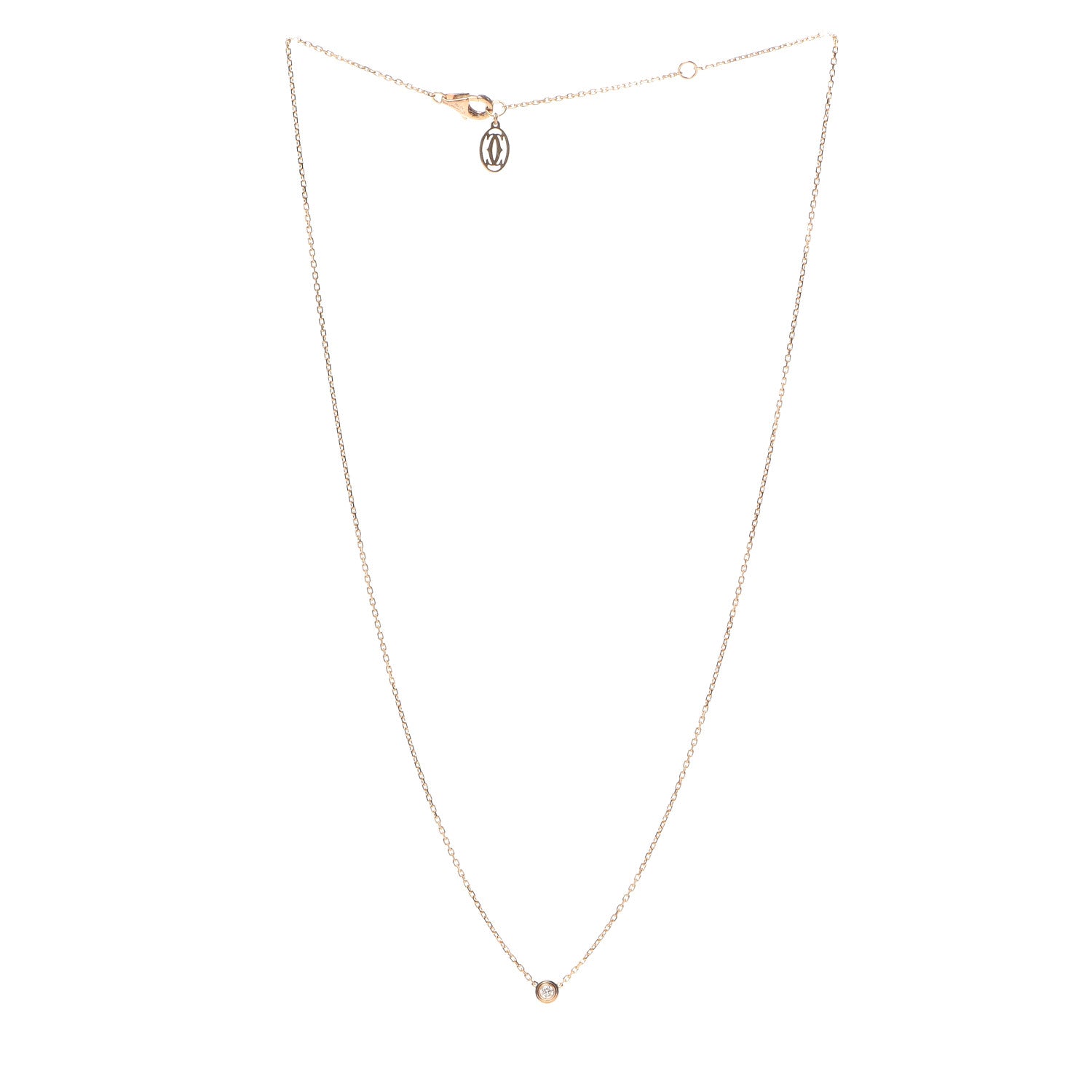 Cartier 18K Pink Gold Diamond XS D'Amour Pendant Necklace 3 of 5
