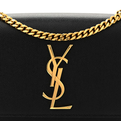 Saint Laurent Grain De Poudre Small Monogram Kate Satchel Black 7 of 10