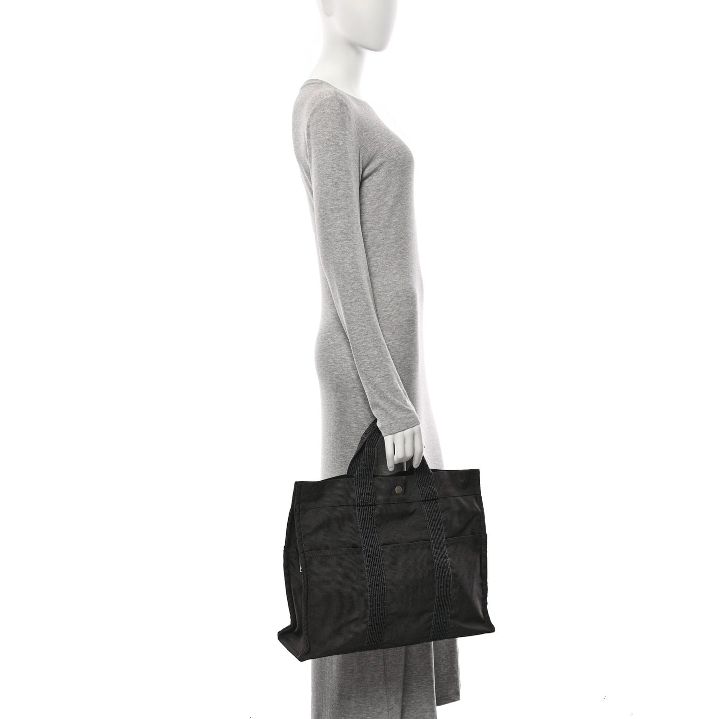 Canvas Herline MM Tote Grey