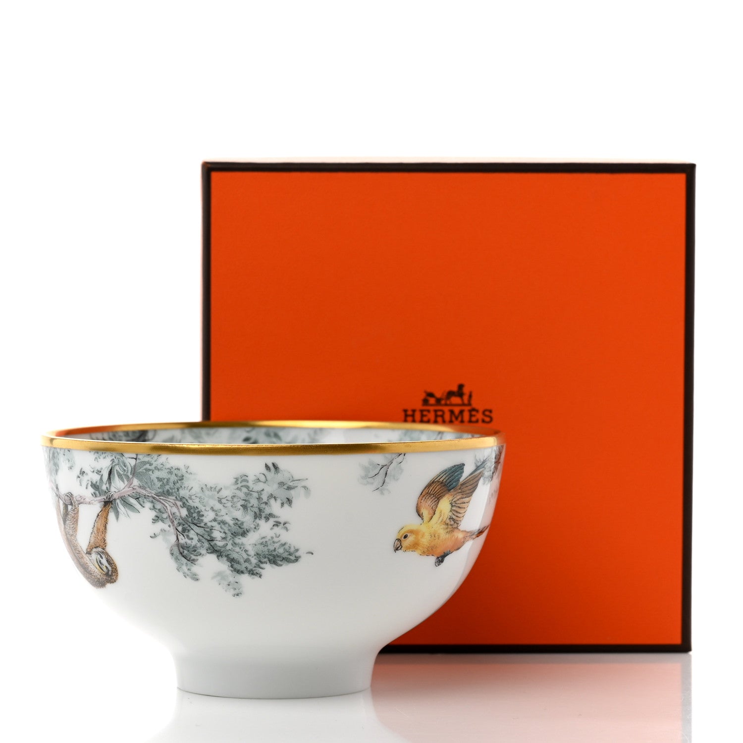 Hermes Porcelain Medium Carnets d'Equateur Bowl 8 of 8