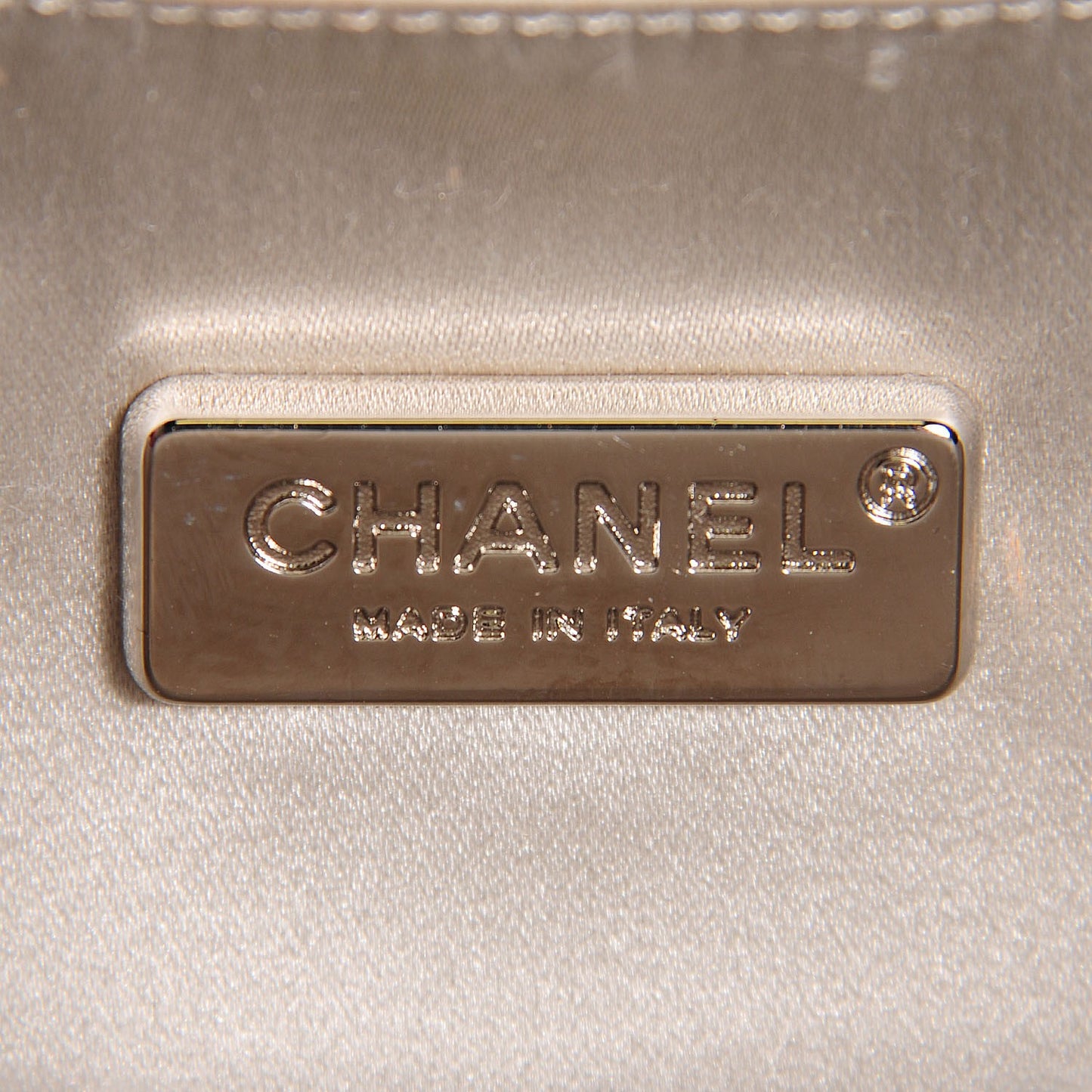 Metallic Lambskin Small Chain Around Clutch Silver