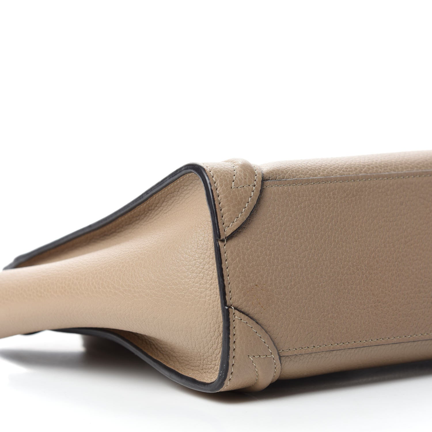 Celine Drummed Calfskin Nano Luggage Dune 6 of 9