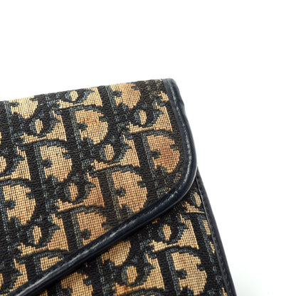 Christian Dior Monogram Envelope Flap Clutch Navy Blue 9 of 10