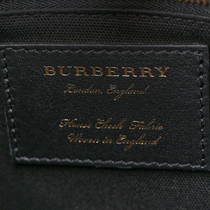 Burberry Derby Calfskin House Check Medium Banner Tote Russet Red 7 of 11