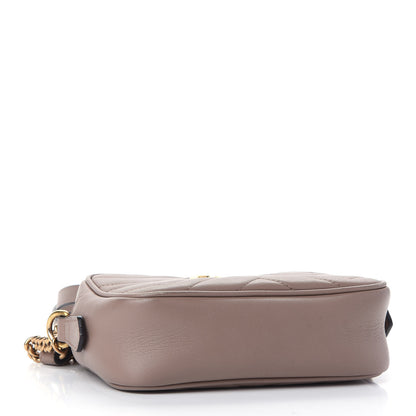Gucci Calfskin Matelasse Mini GG Marmont Chain Shoulder Bag Porcelain Rose 4 of 9