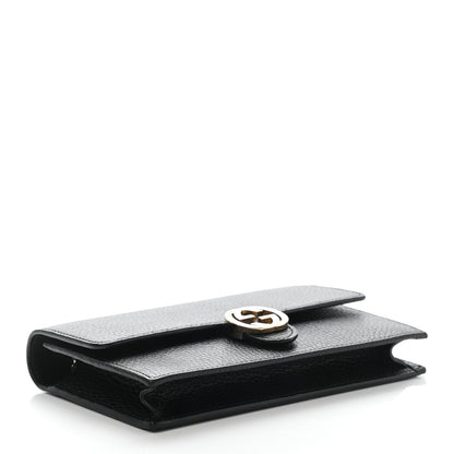 Gucci Dollar Calfskin Interlocking G Chain Wallet Black 4 of 8