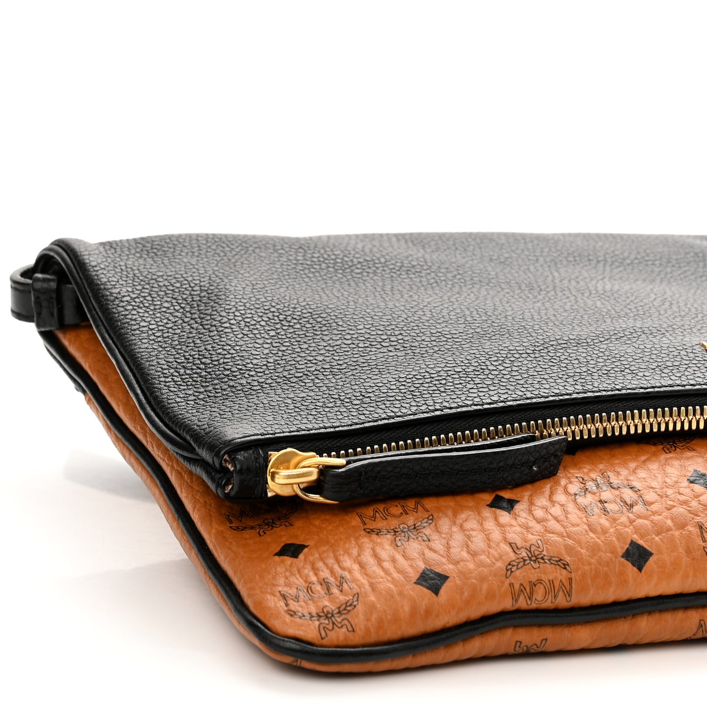 Visetos Corina Foldover Crossbody Bag Cognac Black