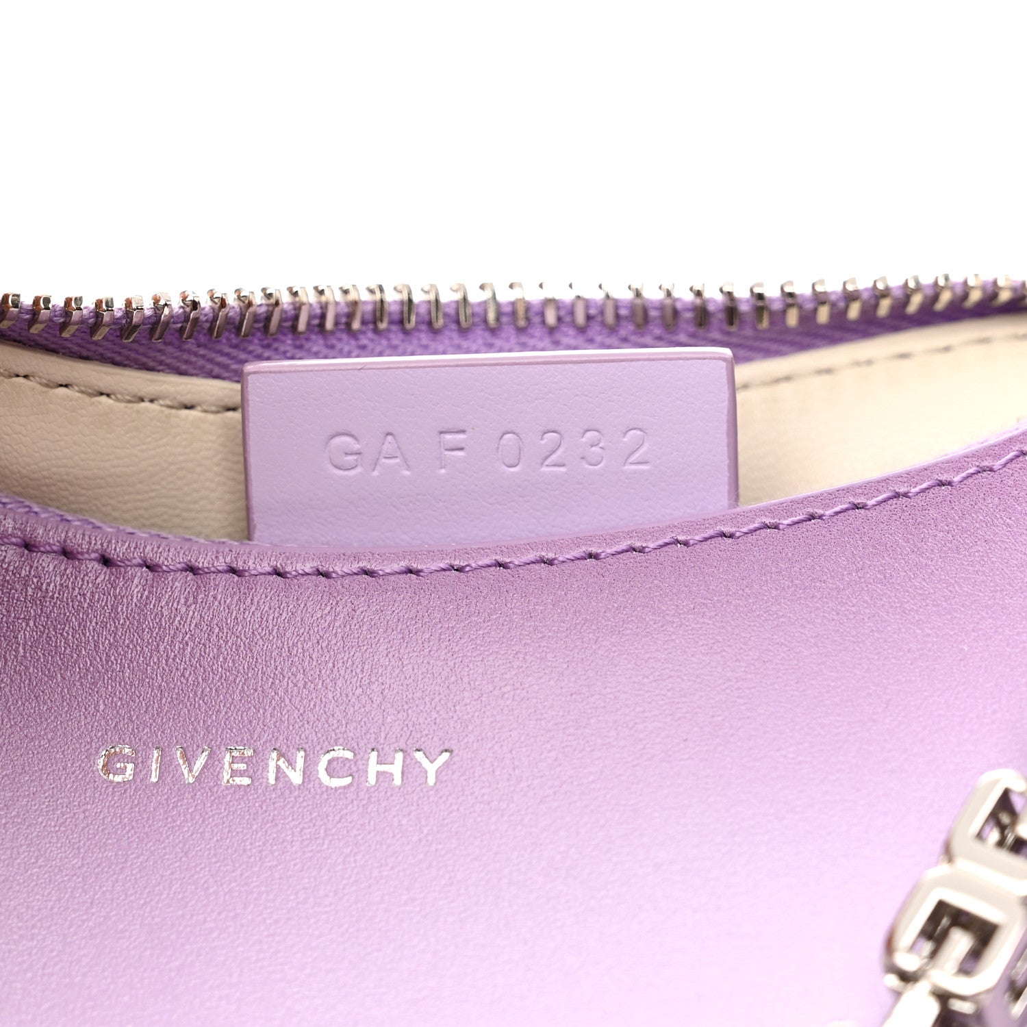 Givenchy Smooth Calfskin Small Moon Cut Out Shoulder Bag Mauve 7 of 10