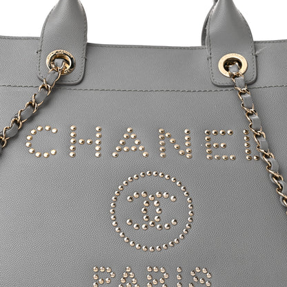 Chanel Caviar Studded Small Deauville Tote Grey 8 of 10