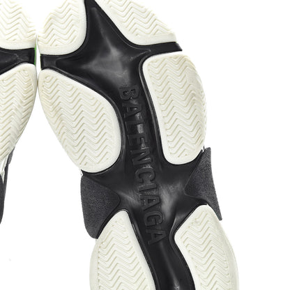 Balenciaga Fabric Mesh Womens Triple S Sneakers 39 White Green Fluo Black 6 of 9