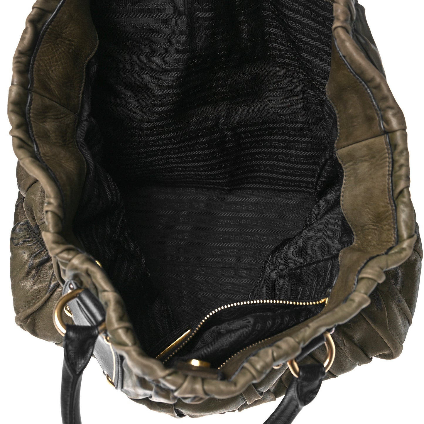 Nappa Gaufre Tote Green