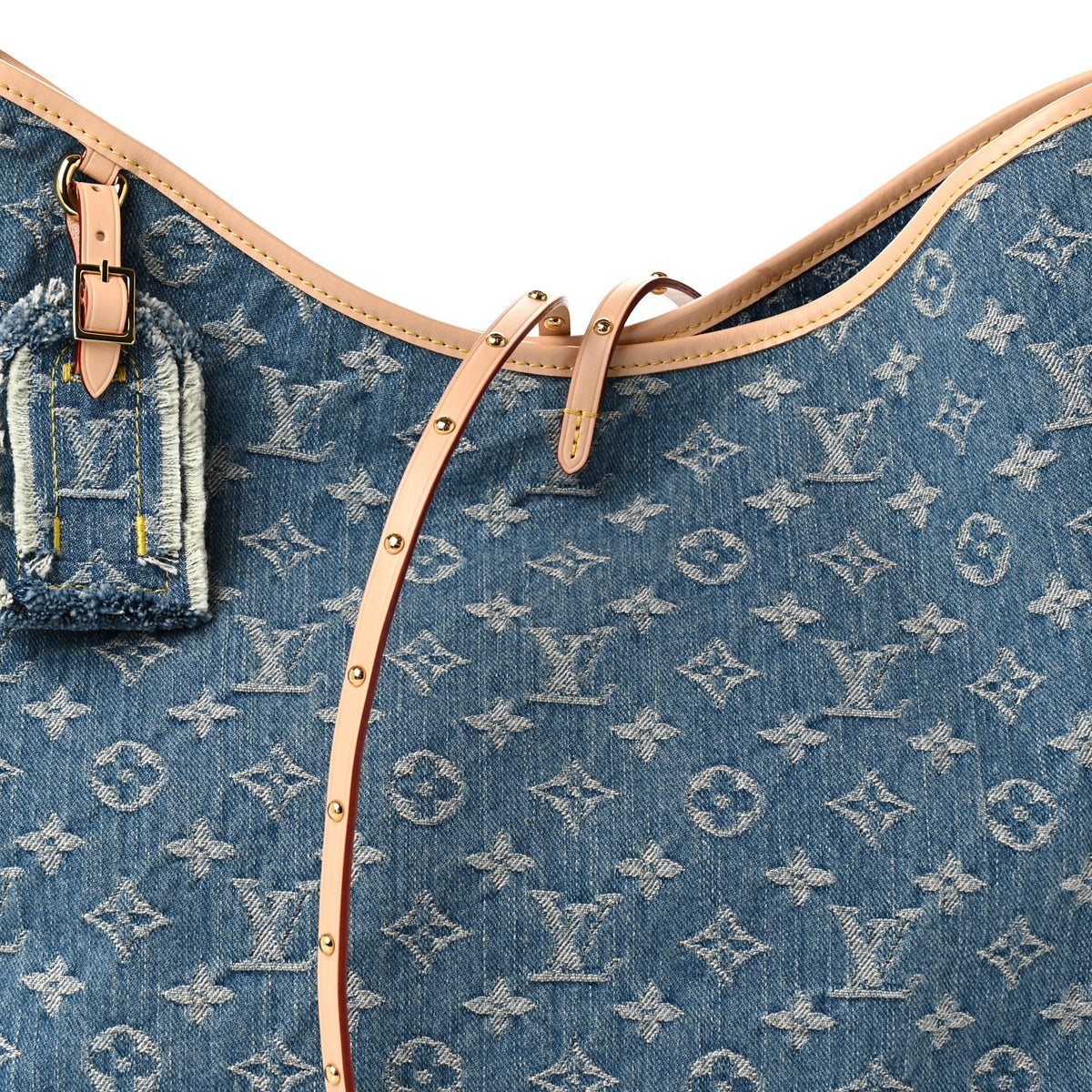 Louis Vuitton Monogram Denim CarryAll MM Blue 8 of 12
