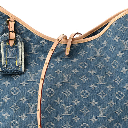 Louis Vuitton Monogram Denim CarryAll MM Blue 8 of 12