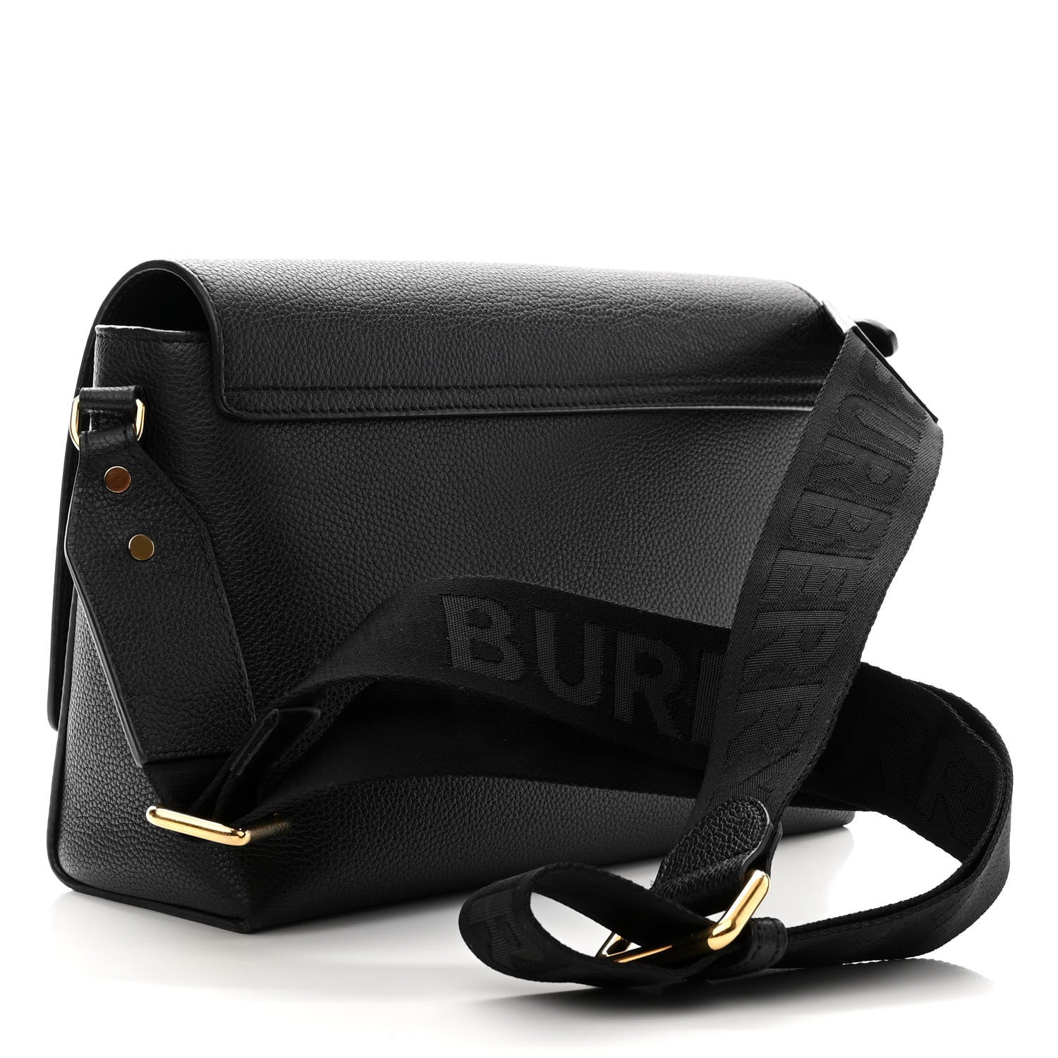 Burberry Grainy Calfskin Vintage Check Note Crossbody Bag Black 3 of 12
