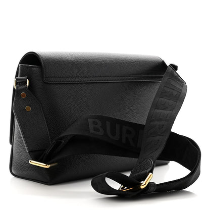 Burberry Grainy Calfskin Vintage Check Note Crossbody Bag Black 3 of 12