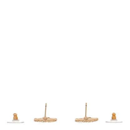 Chanel Pearl Crystal CC Earrings Gold 3 of 5