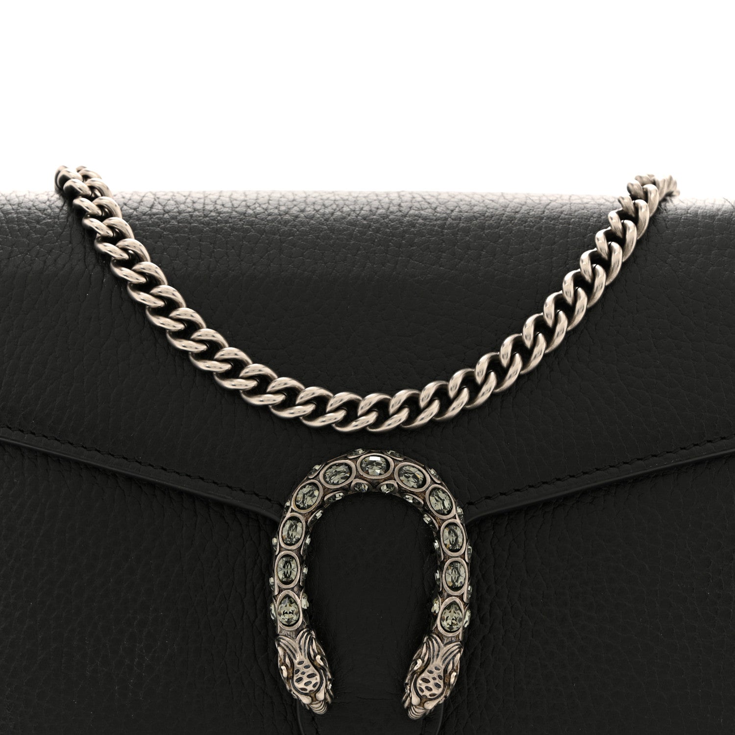 Gucci Calfskin Mini Dionysus Chain Wallet Black 7 of 9