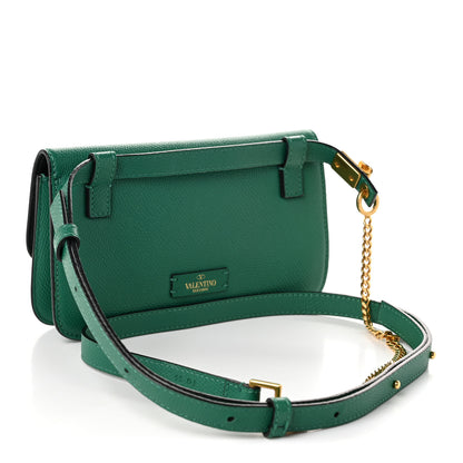 Valentino Garavani Grainy Calfskin VSling Belt Bag English Green 3 of 11
