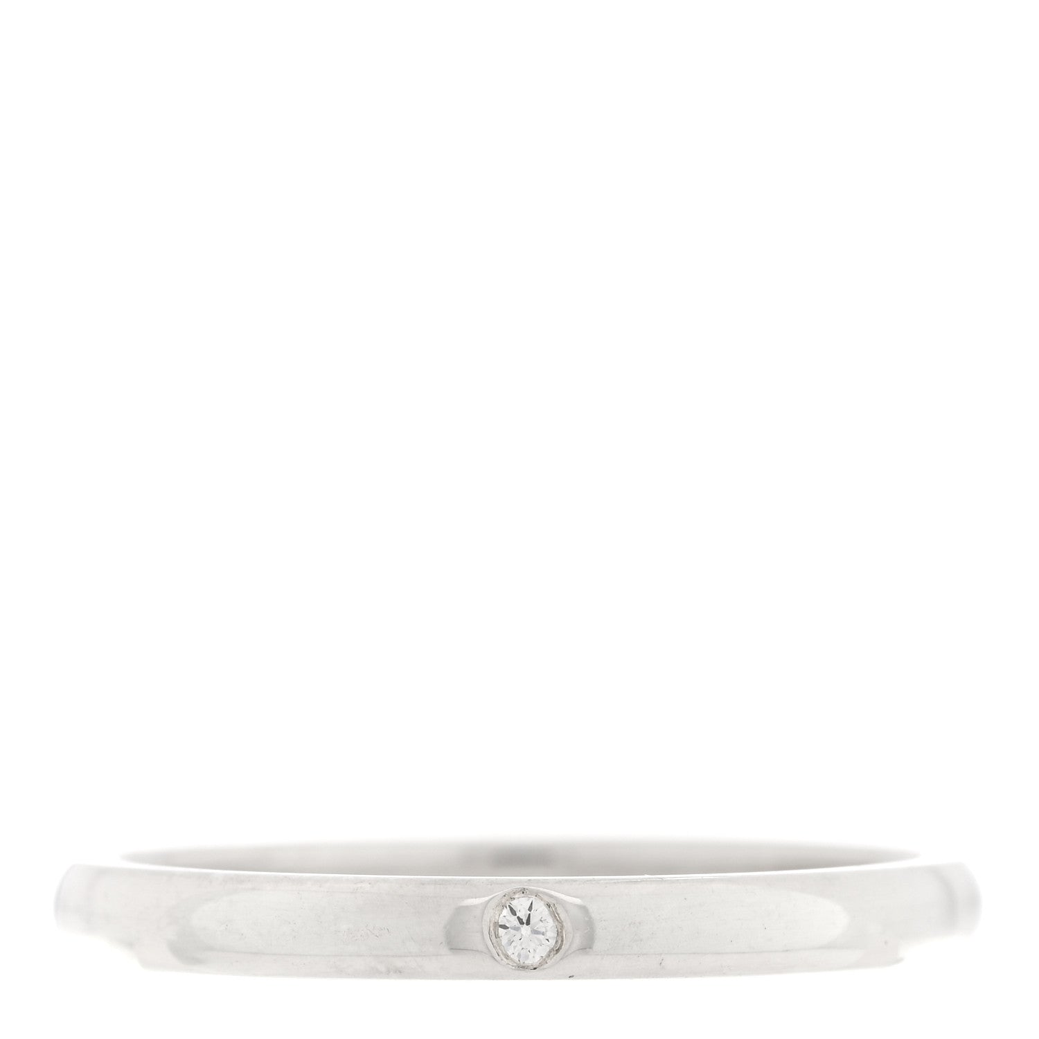 Tiffany Elsa Peretti Sterling Silver Diamond Band Ring 67 11.75 1 of 4