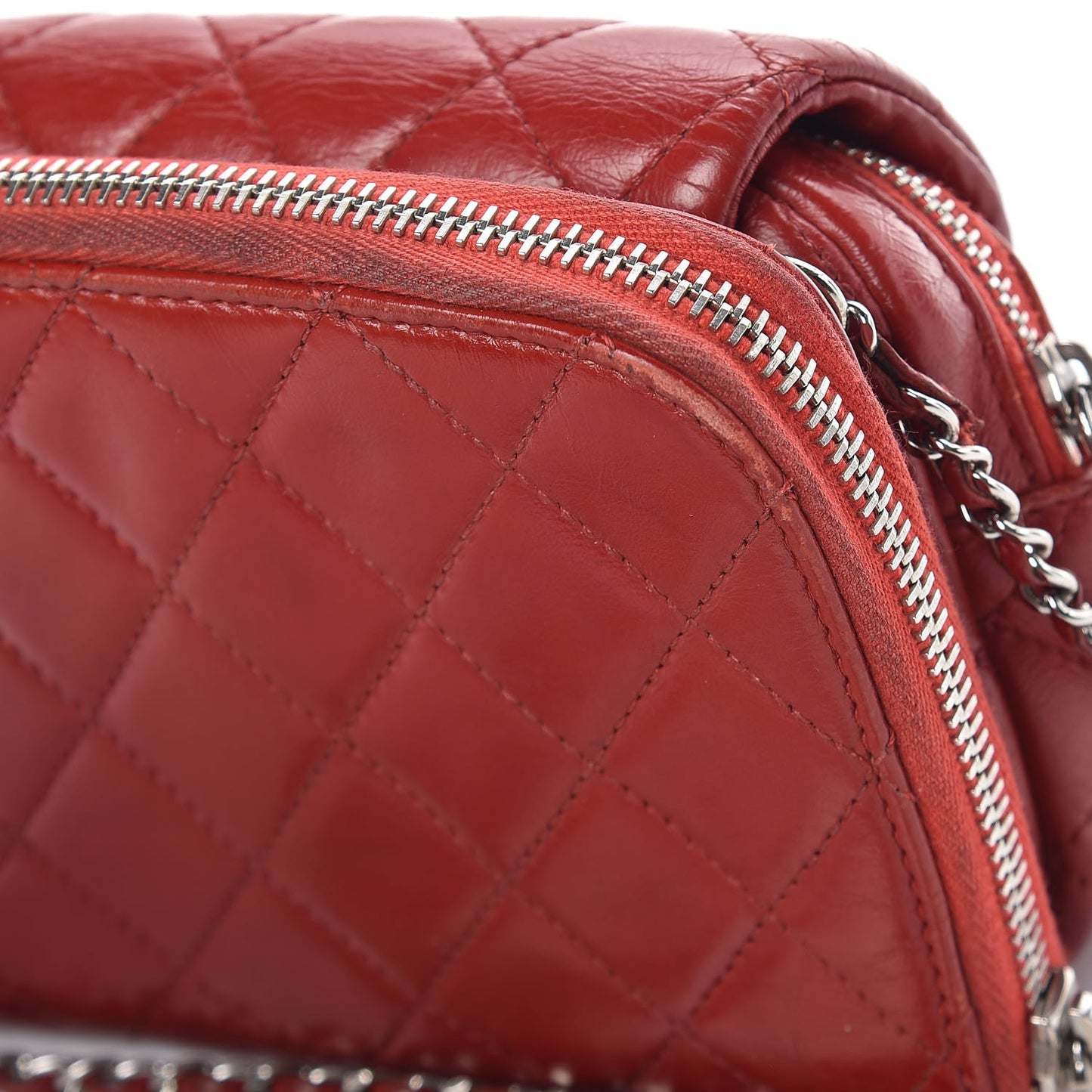 Lambskin Quilted WOC Mini Flap Red