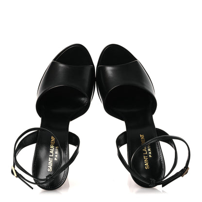 Saint Laurent Vitello Krisstal Jodie 95 Platform Sandals 38.5 Black 2 of 11
