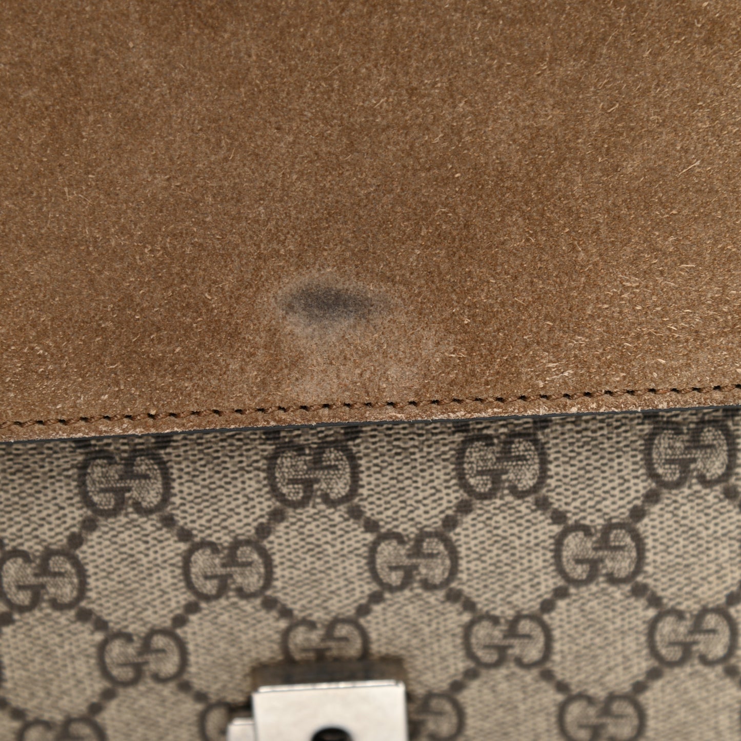 GG Supreme Monogram Medium Dionysus Shoulder Bag Taupe