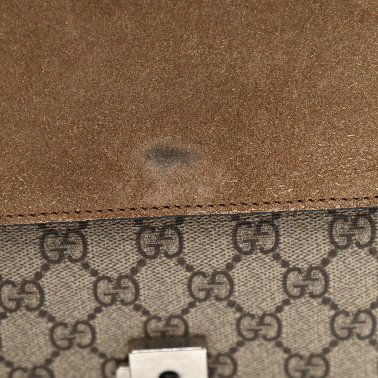Gucci GG Supreme Monogram Medium Dionysus Shoulder Bag Taupe 10 of 11