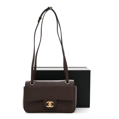 Chanel Grained Calfskin Mini Souplissimo Maxi Flap Dark Brown 11 of 11