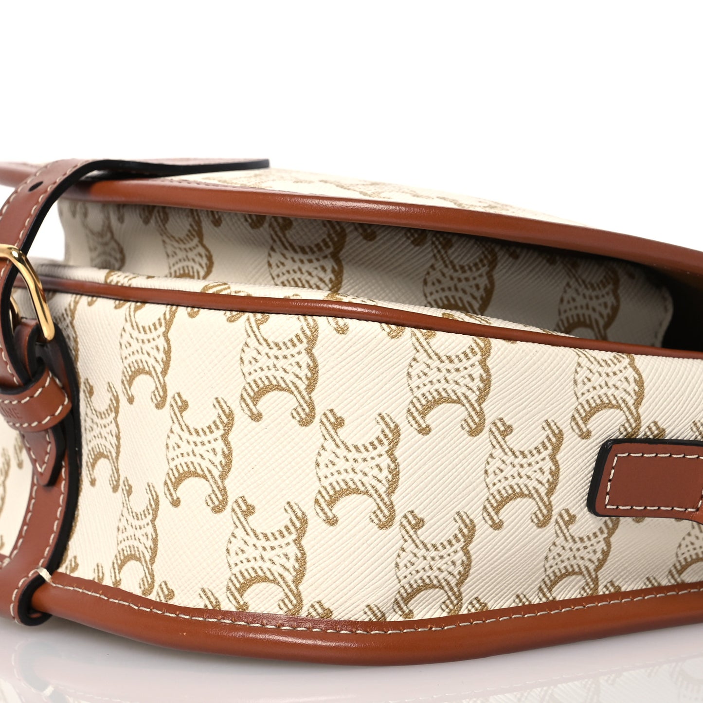 Triomphe Canvas Medium Folco Bag White