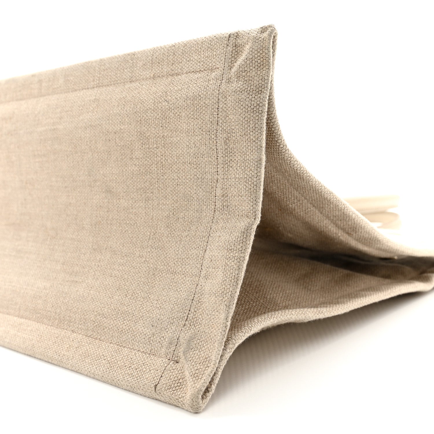 Saint Laurent SAINT LAURENT Linen Calfskin Small Rive Gauche Tote Beige Sea Salt 10 of 16