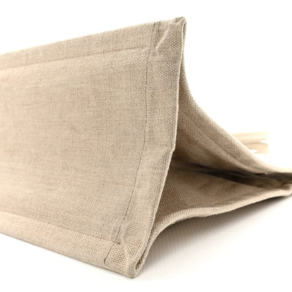 Saint Laurent SAINT LAURENT Linen Calfskin Small Rive Gauche Tote Beige Sea Salt 10 of 16