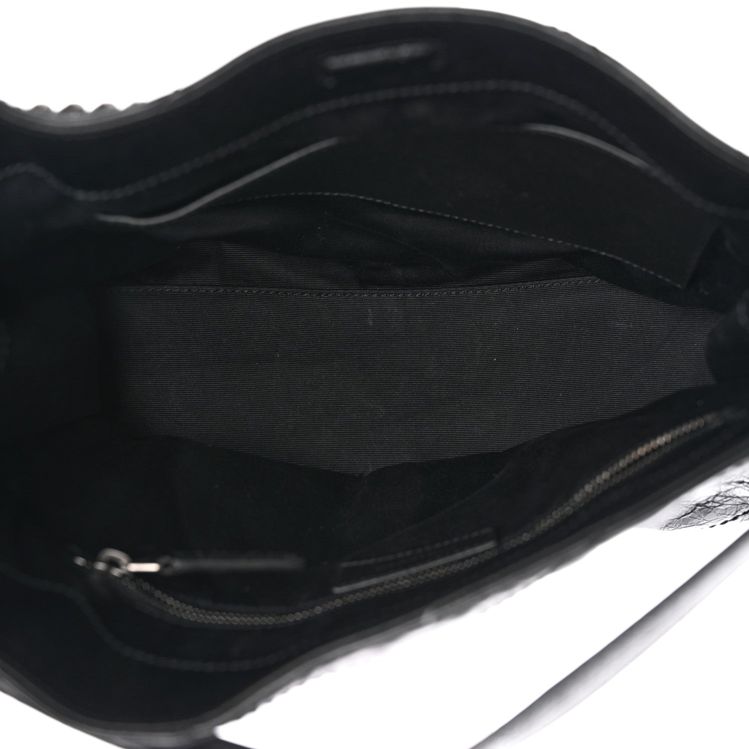 Saint Laurent Crinkled Calfskin Matelasse Monogram Medium Niki Shopper Tote Black 5 of 13
