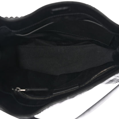 Saint Laurent Crinkled Calfskin Matelasse Monogram Medium Niki Shopper Tote Black 5 of 13