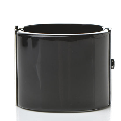 Chanel Resin Ruthenium Crystal CC Cuff Black 3 of 7