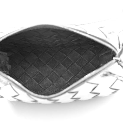 Bottega Veneta Metallic Nappa Intrecciato Mini Looping Crossbody Silver 5 of 10