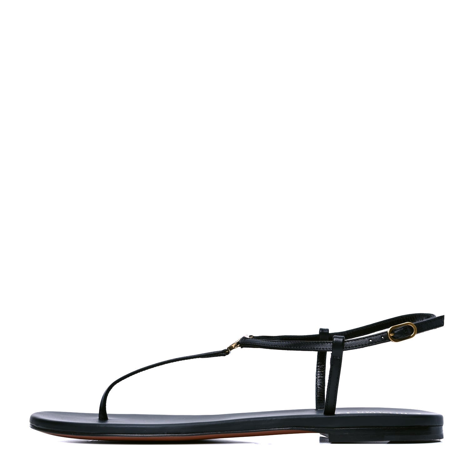 Christian Dior Lambskin Crystal Signature T-Strap Sandals 40 Black 1 of 4