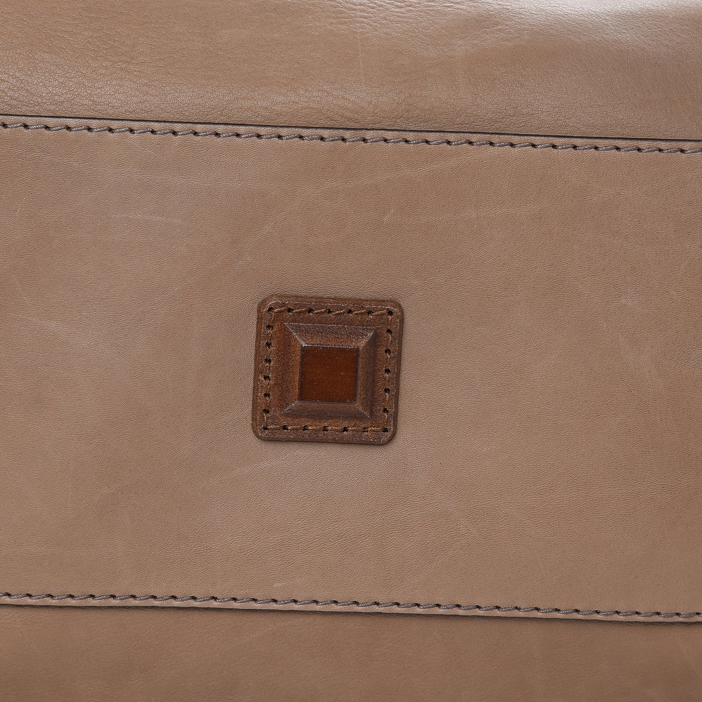 Calfskin Handmade Large Top Handle Bag Taupe