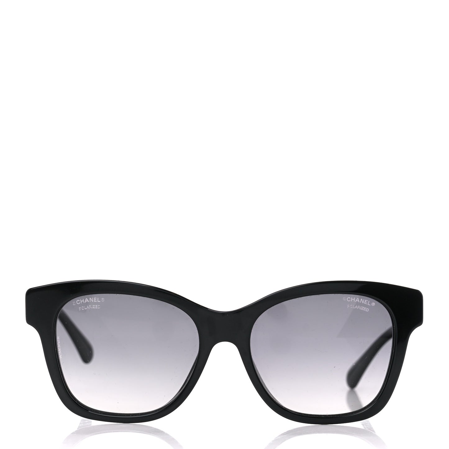 Acetate Polarized Pearl CC Square Sunglasses 5482-H Black